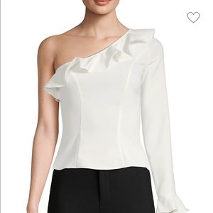 Likely White One Sleeve Top SZ 4 Fits 2
